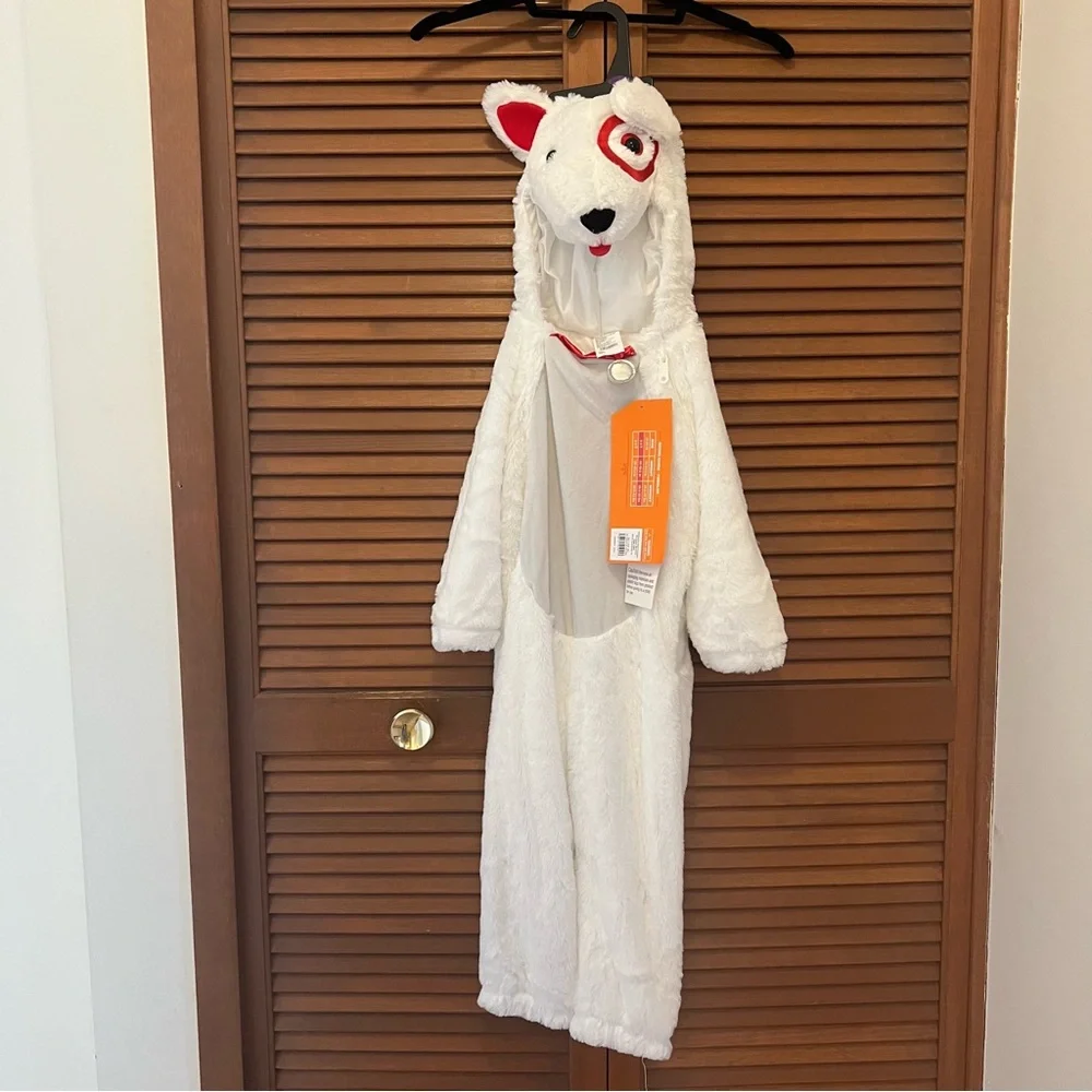 Target Spot the dog mascot Kids White and Red plush Halloween Costume 2T-3T NWT